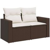 vidaXL 8-dijelni set vrtnih sofa s jastucima smeđi od poliratana | shoptok.hr