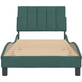  Posteljni okvir z vzglavjem temno zelen 90x200 cm žamet, (21081556) | Shoptok.si