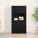  Highboard Crni hrast 80 x 33 x 150 cm Konstruirano drvo | shoptok.hr