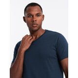 Ombre BASIC men's V-neck cotton t-shirt set - black/white/blue | Eponuda.ba