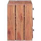 vidaXL Noćni ormarić s 3 ladice 35x25x35 cm masivno drvo mahagonija | shoptok.hr