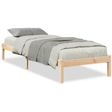Maison Chic Daljši Posteljni okvir - Enojna postelja - Postelja za odrasle brez vzmetnice 90x210 cm trdna borovina, (21697400) | Shoptok.si