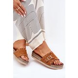 Boto Women&#039;s Platform Slippers With Buckle And Studs Camel Nusithia | shoptok.hr