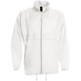  VJETROVKA S KAPULJAČOM ZIP UNISEX B&C SIROCCO BIJELA S u
