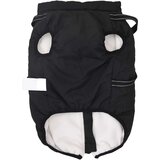 vidaXL Pasji plašč s pasom Nepremočljiv odsevni črn 6XL | Shoptok.si