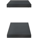  Zidne police 2 kom 100x23,5 cm crne nehrđajući čelik | Eponuda.com