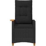  Fotelja za ležanje s pločom za čaj Crna 62 x 64 x 112 cm | shoptok.hr