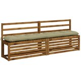  Jastučići za klupe VIANEN 2 kom. 100% poliester Svijetlo zelena - Svijetlo zelena 200 x 30 x 12 cm | shoptok.hr