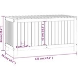 vidaXL Vrtna kutija za pohranu siva 121x55x64 cm od masivne borovine | shoptok.hr