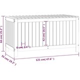 vidaXL Vrtna škatla siva 121x55x64 cm trdna borovina | Shoptok.si
