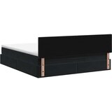  od pjene s madracem i LED-om Crna 140 x 190 cm Baršun | shoptok.hr