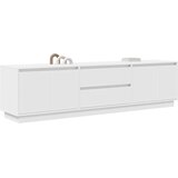 TV ormarić s LED svjetlima bijeli 193,5x41x50 cm | shoptok.hr