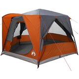Šator za 5 osoba s krovom Siva i narančasta 333 x 317 x 194 cm | shoptok.hr