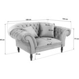 MID.YOU XXL FOTELJ, siva tekstil | Shoptok.si
