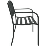 vidaXL Vrtna klupa 119 cm crna čelična | shoptok.hr