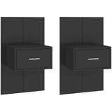  Stenske nočne omarice 2 kosa črne, (20809035) | Shoptok.si
