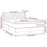  Box spring postelja z vzmetnico roza 140x210 cm žamet, (22011502) | Shoptok.si