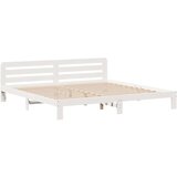 vidaXL Okvir kreveta bez madraca bijeli 200x200 cm od masivne borovine | shoptok.hr