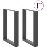  Noge za blagovaonski stol U-oblik 2 kom antracit 70 x (72-73) cm čelik | shoptok.hr