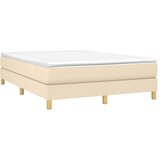  Krevet s oprugama i madracem krem 140x200 cm od tkanine | shoptok.hr