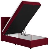 MID.YOU POSTELJA Z VZMETNICO 100 cm x 200 cm , tekstil, leseni material rdeča | Shoptok.si