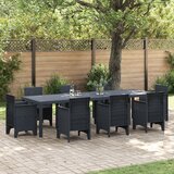 vidaXL Vrtna miza Antracit 300x100x73 cm Poli Ratan, Vrtna miza Antracit 150x100x73 cm Poli Ratan | Shoptok.si