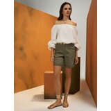 Sinsay Pamučne kratke hlače s pojasom | shoptok.hr