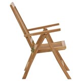 Venture Home Kenya vrtna stolica s podesivim naslonom 62 &amp;times; 73 &amp;times; 105 cm, prirodna boja drva Slike