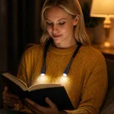 Polnilna LED lučka za branje okoli vratu