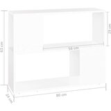vidaXL TV omarica bela 80x24x63 cm iverna plošča | Shoptok.si