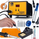 Rosfix SET SPAJKALNA POSTAJA 937D+ – 60W, LED, 200–480 °C, ESD, 5 GROTOV, ODSESOVALEC | 30×20 CM MATA, (5000075820) | Shoptok.si