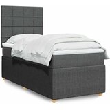  Krevet s oprugama i madracem tamnosivi 100 x 200 cm od tkanine | shoptok.hr