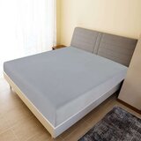 vidaXL Plahta s gumicom od žerseja siva 160x200 cm pamučna | shoptok.hr