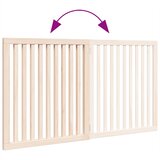  Vrata za pse s 2 panela sklopiva 160 cm od drva topole | shoptok.hr