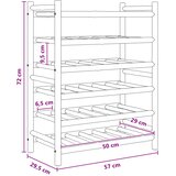  Stalak za vino Prirodna 57 x 29,5 x 72 cm Bambus | Eponuda.ba
