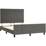  Okvir za krevet bez madraca tamnosivi 140 x 190 cm baršunasti | shoptok.hr