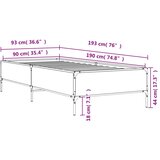  Okvir za krevet smeđi hrast 90x190 cm konstruirano drvo i metal | shoptok.hr