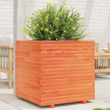 Furnova Vrtno cvetlično korito voščeno rjavo 70x70x72 cm trdna borovina, (21921775) | Shoptok.si