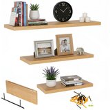 springos set zidnih polica 3 kom, 30/45/60 x 15 cm, smeđe | shoptok.hr