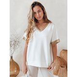 DStreet Bluzka damska oversize SHINE LOVE biała | shoptok.hr