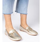 D/CEO marka niezdefiniowana Gold elegant moccasins with gold decoration and rhinestones Kalisa | Shoptok.si
