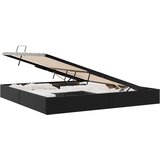 Otomanski krevet s pohranom Crna 200 x 200 cm Lažna koža | shoptok.hr