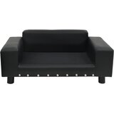 SOFA za pse crna 81 x 43 x 31 cm od pliša i umjetne kože | Shoptok.si