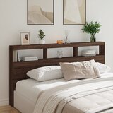  The Living Store Omarica za vzglavje postelje LED rjavi hrast 200x17x102 cm - Omarica Za Vzglavje Postelje, (21484796) | Shoptok.si