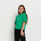Sinsay - Majica s potiskom - Zelena