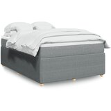  Krevet box spring s madracem svjetlosiva 160x200 cm tkanina Slike