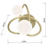 Wofi 4014-201 - led zidno svetlo nancy 2xG9/3,5W/230V zlatno/belo | Eponuda.com