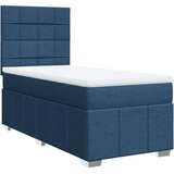 vidaXL Krevet s oprugama i madracem plavi 90 x 200 cm od tkanine | shoptok.hr