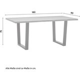 Bessagi Home jedilna miza juno, hrast, kovina | Shoptok.si