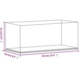 vidaXL Razstavna škatla prozorna 34x16x14 cm akril | Shoptok.si
